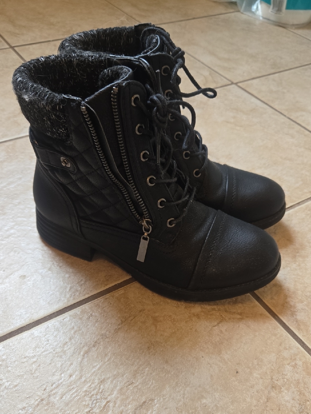 Womens Combat/motorcycle Style Boots
